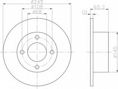 HELLA 8dd355102441 -  Тормозной диск