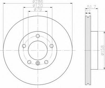 HELLA 8dd355102581 -  Тормозной диск