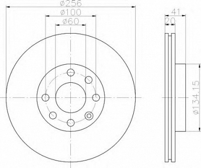 HELLA 8dd355102681 -  Тормозной диск