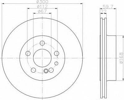 HELLA 8dd355102711 -  Тормозной диск