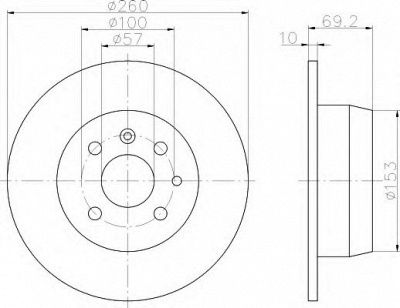 HELLA 8dd355102731 -  Тормозной диск