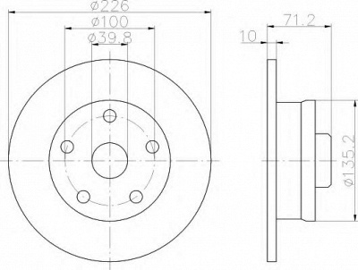HELLA 8dd355102751 -  Тормозной диск
