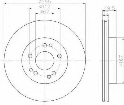 HELLA 8dd355102761 -  Тормозной диск