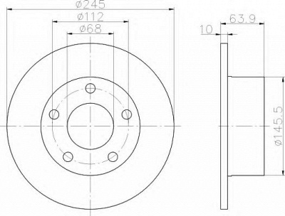 HELLA 8dd355102801 -  Тормозной диск