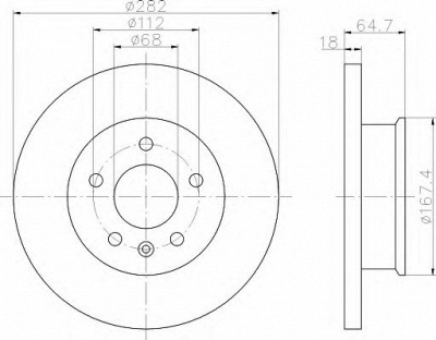 HELLA 8dd355102891 -  Тормозной диск