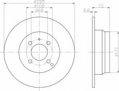 HELLA 8dd355102911 -  Тормозной диск