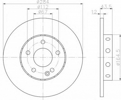 HELLA 8dd355102941 -  Тормозной диск