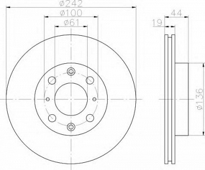 HELLA 8dd355103101 -  Тормозной диск