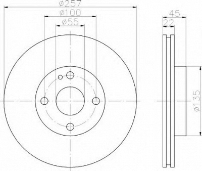HELLA 8dd355103181 -  Тормозной диск