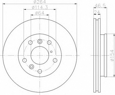 HELLA 8dd355103211 -  Тормозной диск