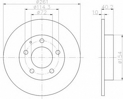 HELLA 8dd355103231 -  Тормозной диск