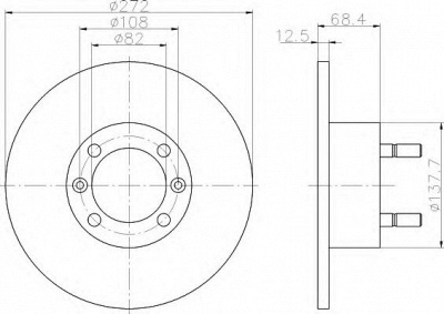 HELLA 8dd355103241 -  Тормозной диск