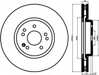 HELLA 8dd355103401 -  Тормозной диск