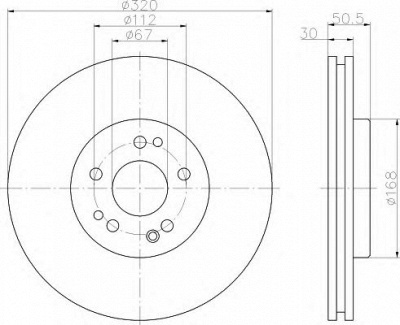 HELLA 8dd355103411 -  Тормозной диск