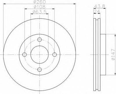 HELLA 8dd355103431 -  Тормозной диск