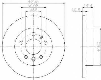 HELLA 8dd355103531 -  Тормозной диск