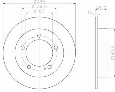 HELLA 8dd355103611 -  Тормозной диск
