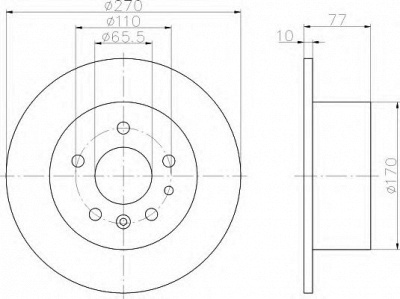 HELLA 8dd355103641 -  Тормозной диск