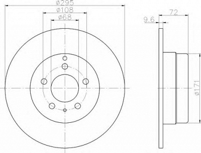 HELLA 8dd355103701 -  Тормозной диск