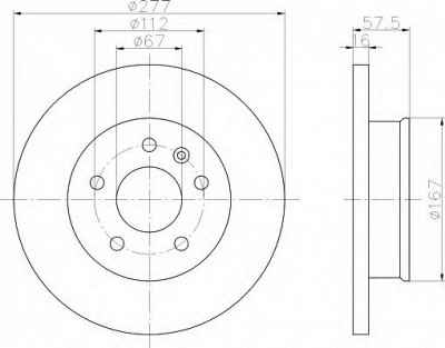 HELLA 8dd355103811 -  Тормозной диск