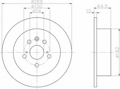 HELLA 8dd355104061 -  Тормозной диск