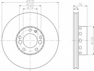 HELLA 8dd355104071 -  Тормозной диск