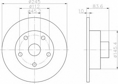 HELLA 8dd355104231 -  Тормозной диск