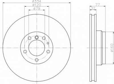 HELLA 8dd355104241 -  Тормозной диск