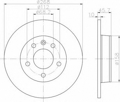 HELLA 8dd355104501 -  Тормозной диск