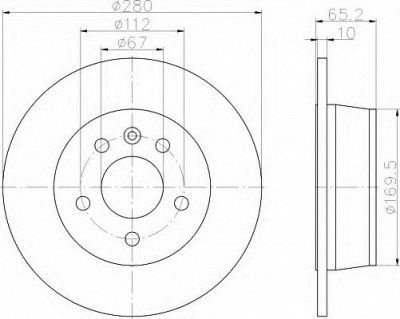 HELLA 8dd355104541 -  Тормозной диск
