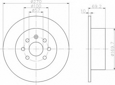HELLA 8dd355104661 -  Тормозной диск