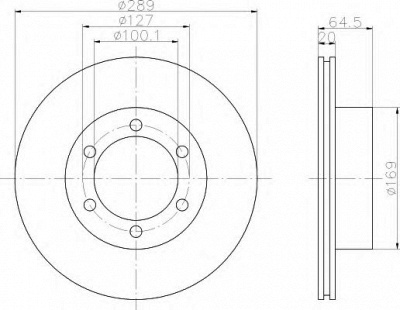 HELLA 8dd355104761 -  Тормозной диск