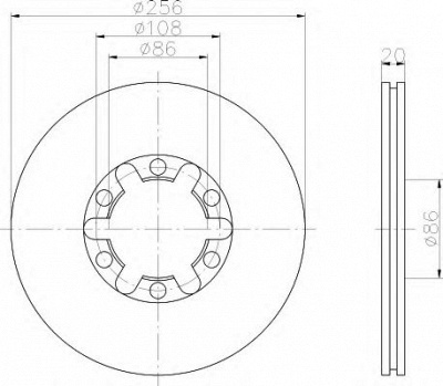 HELLA 8dd355105111 -  Тормозной диск