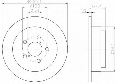 HELLA 8dd355105331 -  Тормозной диск