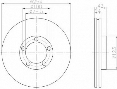 HELLA 8dd355105631 -  Тормозной диск