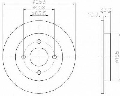 HELLA 8dd355105661 -  Тормозной диск