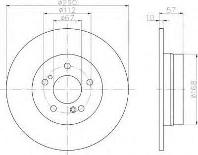HELLA 8dd355105731 -  Тормозной диск