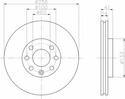 HELLA 8dd355106051 -  Тормозной диск