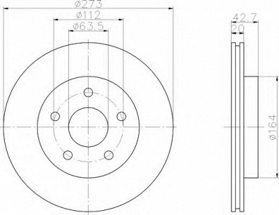 HELLA 8dd355106151 -  Тормозной диск