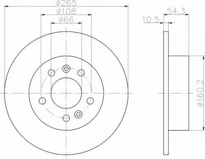 HELLA 8dd355106441 -  Тормозной диск