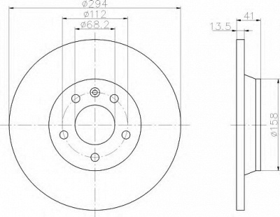HELLA 8dd355106661 -  Тормозной диск