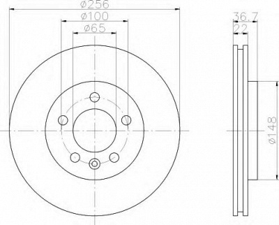 HELLA 8dd355106751 -  Тормозной диск