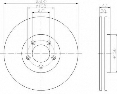 HELLA 8dd355106811 -  Тормозной диск