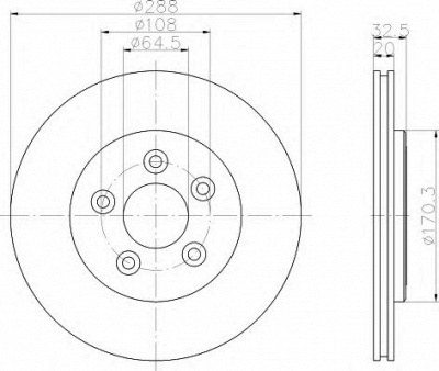 HELLA 8dd355106831 -  Тормозной диск