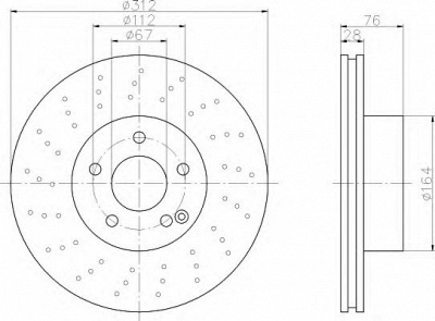 HELLA 8dd355106871 -  Тормозной диск