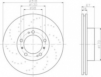 HELLA 8dd355106971 -  Тормозной диск