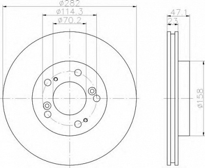 HELLA 8dd355107131 -  Тормозной диск