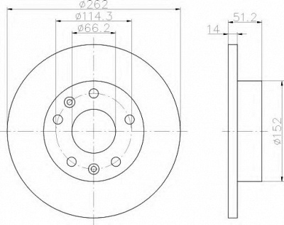 HELLA 8dd355107181 -  Тормозной диск