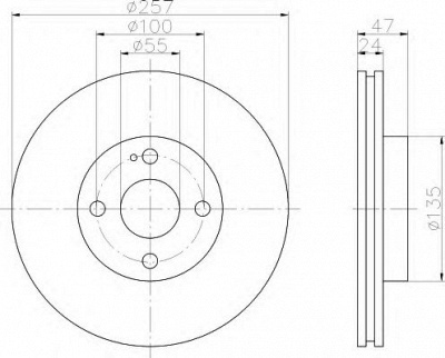HELLA 8dd355107201 -  Тормозной диск