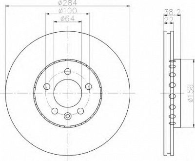 HELLA 8dd355107251 -  Тормозной диск